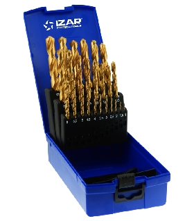 27133 JUEGO BROCAS DIN338 25-UDS. - 1456 - 1-13X0,50 HSS+TIN (1010) - TIN IZAR