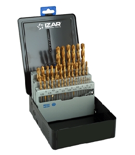 27134 JUEGO BROCAS DIN338N 37-UDS. - 1407 - 1-10X0,25 HSS+TIN (1010) - TIN IZAR