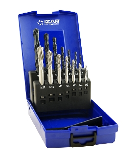 43359 MACHO MAQUINA HELICOIDAL HSSE DIN371 (M)  - 3150 - SET+BROCA HSS IZAR