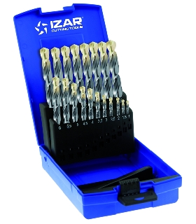 59234 JUEGO BROCAS DIN338 19-UDS. - 1466 - 1-10X0,50 HSS+ZIRKONIO (1015) - ZIRKONIO IZAR
