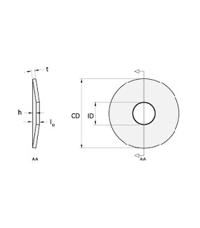 2093-A- 34 X 16.3 X 1.5 MM  ARAND.PLATILLO A(*)
