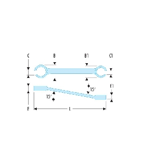 42.8X10 LLAVE TUBERIA A 15GR 8X10MM   FACOM