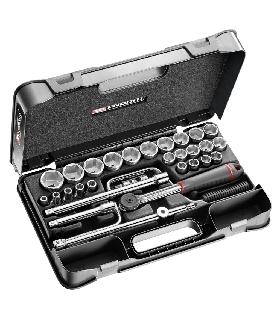 S.161-5P6PB ESTUCHE VASO 1/2 6P MM S.161B 30PC   FACOM