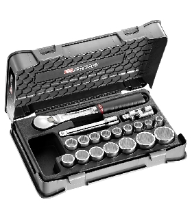 SL.161-2P12 ESTUCHE VASO 1/2 12P MM SL.161 19PC   FACOM