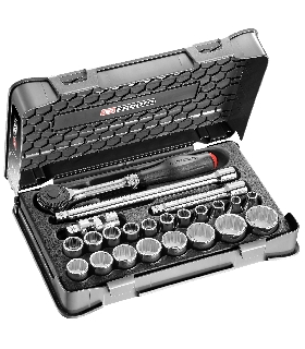 S.360-3P12 ESTUCHE VASO 1/2 12P MM S.360 23PC   FACOM