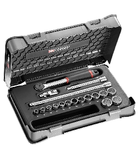 J.161-2P12 JUEGO VASO 3/8 12P MM J.161B 18PC   FACOM