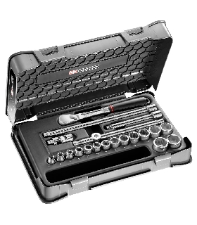 JL.161-3P6 JUEGO VASO 3/8 6P MM JL.161 20PC   FACOM