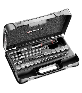 J.430AMU JUEGO VASO 3/8 12P MM IN J.161B 34PC   FACOM