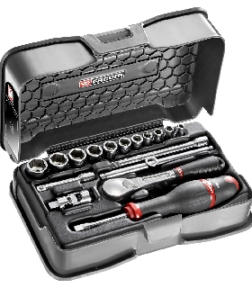 RL.161-2P6U JUEGO VASO 1/4 6P IN RL.161 17PC   FACOM