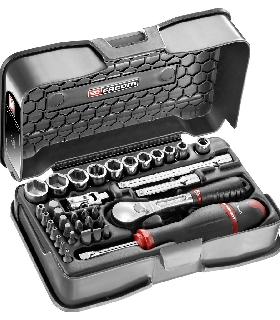 RL.161-6P6 JUEGO VASO 1/4 6P MM RL.161 37PC   FACOM