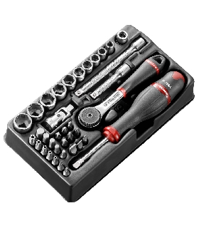 MOD.R161-66 MOD VASO 1/4 6P MM R.161B 37PC   FACOM