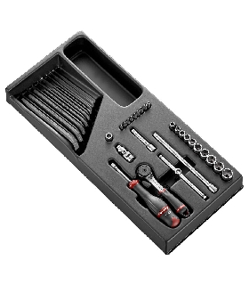 MOD.R161-16 MOD VASO 1/4 6P MM R.161B 32PC   FACOM