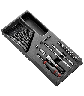 MOD.RL161-26 MOD VASO 1/4' 6P MM RL.161 36PC   FACOM