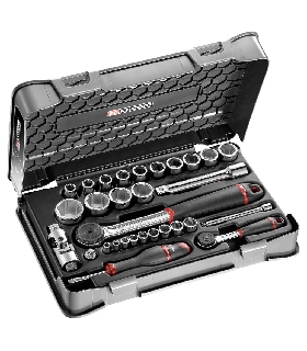 RS.161-1 JUEGO VASO 1/4 1/2 6P MM R-S.161B 31PC   FACOM