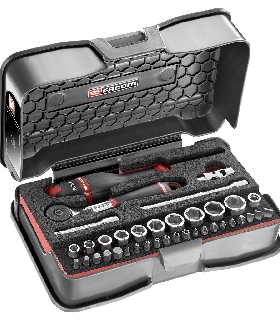 R.161-6M6PB JUEGO VASO 1/4 6P MM R.161B 37PC   FACOM