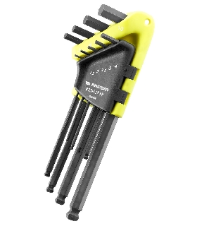 83SH.JP9F 9 LLAVES MACHO ACODADAS ESTUCHE FLUO   FACOM