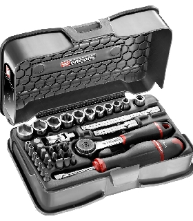 R.161-6P6PB JUEGO VASO 1/4 6P MM R.161B 37PC   FACOM