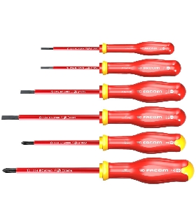 ATPVE.J6PB JUEGO DE 6 DESTORNILLADORES AISLADOS PLANOS/PH 1000 VOLTIOS FACOM