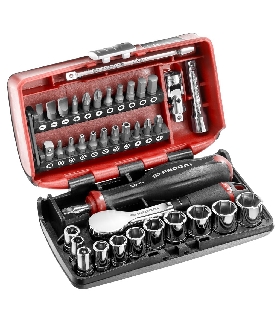 R.181NANOPB JUEGO VASOS 1/4 6P 5.5-14MM R.181 38PC   FACOM