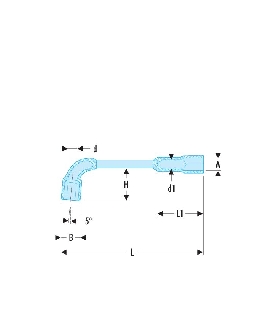 76.6 LLAVE PIPA 6X12 CARAS 6MM   FACOM