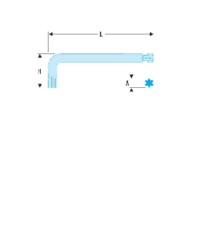 89S.15 LLAVE MACHO LARGA TORX CABEZA RECONDA   FACOM