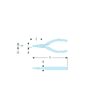 420.E ALICATE BOCAS PLANO PARA CURVAR   FACOM