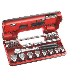 JL.DBOX1 COFRE VASOS 3/8 - 6C- 21 PIEZAS   FACOM