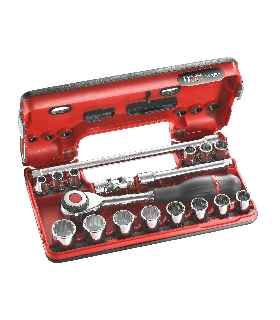 J.360DBOX112 JUEGO VASOS 3/8 12 CARAS   FACOM