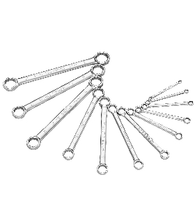 59.JE12 JUEGO 12 LLAVES ESTRELLA RECTAS MM   FACOM