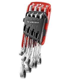 467.JPU8 JUEGO LLAVES MIXTAS CON TRINQUETE PULG   FACOM