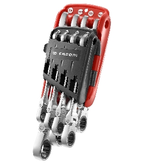 467F.JPU8 JUEGO 8 LLAVES MIXTAS CON TRINQUETE PULG   FACOM