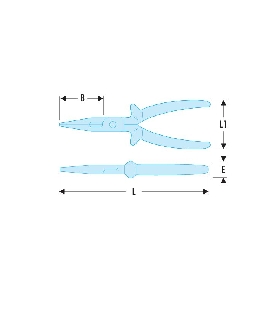 185.20AVSE ALICATE BOCAS SEMI REDOND LARGO AISLAD   FACOM