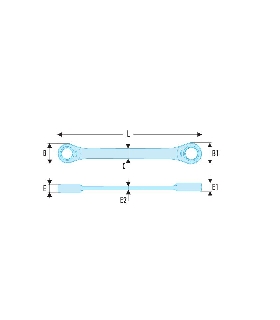 64.6X7 LLAVE 12C PLANA TRINQUETE 6X7MM   FACOM