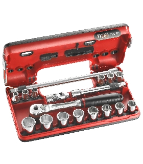 JL.DBOX500 COFRE VASOS 3/8 - 6C- 21 PIEZAS   FACOM