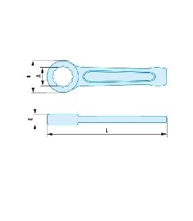 50.17SR LLAVE GOLPE ESTRELLA 17MM SR   FACOM