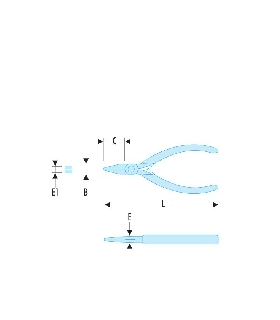 431.E ALICATE BOCAS PLANO CORTO ESD.   FACOM