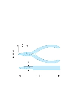 432.E ALICATE BOCAS SEMI REDONDAS ESD   FACOM