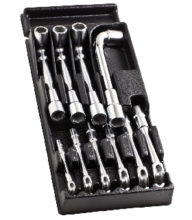 MOD.75-1PB MODULO 10 LLAVES DE PIPA ABIERTA   FACOM