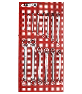 55A.P14E JUEGO 14 LLAVES 12C CONTRAACODADAS MM   FACOM