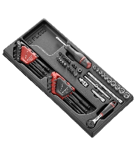 MOD.R161-46 MODULO VASOS 6 CARAS 1/4" Y ACCESORIOS   FACOM
