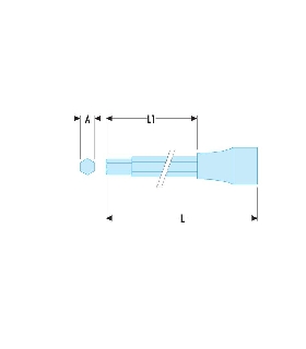 SHP.6LA VASO DESTORNILLADOR 1/2'' PUNTA HEXA  6 MM      FACOM