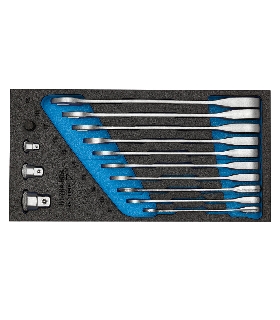 JUEGO DE LLAVES COMBINADAS DE CARRACA EN MODULO CT 2327686 GEDORE