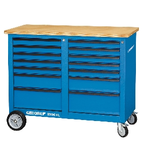 BANCO DE TRABAJO MOVIL 1,25 M DE ANCHO, CON 14 CAJONES 2528088 GEDORE