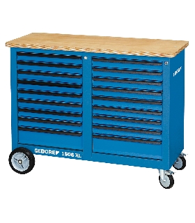 BANCO DE TRABAJO MOVIL 1,25 M DE ANCHO, CON 18 CAJONES 2528096 GEDORE