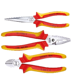 SURTIDO DE ALICATES VDE CON AISLAMIENTO DE CUBIERTA 3 PZAS 1550594 GEDORE