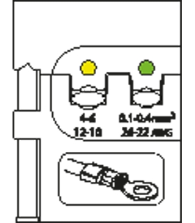 MODULO DE INSERCION PARA TERMINALES DE CABLE AISLADOS 0,1-0,4/4-6 1830554 GEDORE
