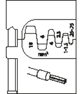 MODULO DE INSERCION PARA VIROLAS DE CABLE 0,25-10MM 1830600 GEDORE