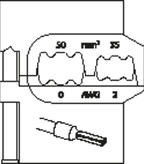MODULO DE INSERCION PARA VIROLAS DE CABLE 50/35MM 1830627 GEDORE