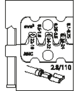 MODULO DE INSERCION PARA CASQUILLOS DE CONECTOR PLANO 2,8 1830635 GEDORE