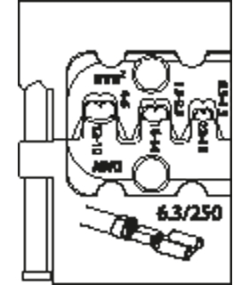 MODULO DE INSERCION PARA CASQUILLOS DE CONECTOR PLANO 6,3 1830651 GEDORE